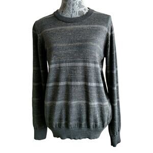 M.i.h Jeans Striped Merino Wool Sweater Metallic Crewneck New M